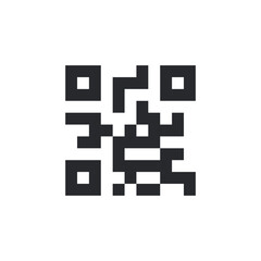 QR Code icon. scanning QR Code symbol template for graphic and web design collection logo vector illustration