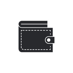 Wallet icon. Leather wallet symbol template for graphic and web design collection logo vector illustration