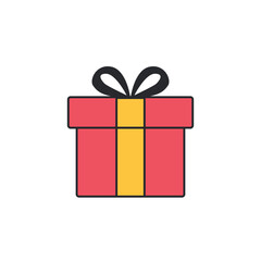 Gift icon. Gift box symbol template for graphic and web design collection logo vector illustration