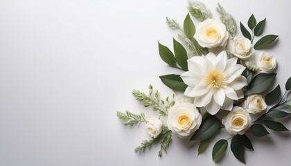 Fototapeta premium flower wending white backgraund