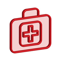 Obraz premium First aid kit icon template