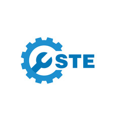 STE letter logo design on white background. STE logo. STE creative initials letter Monogram logo icon concept. STE letter design