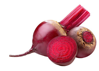 Beetroots on White Background with Transparent Background