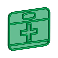 Obraz premium First aid kit icon template