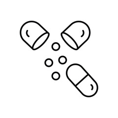 Capsule vector icon stock illustration