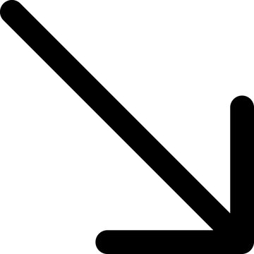 down right arrow