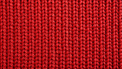 Vibrant red knitted material featuring a tight, cable-like pattern, perfect for warm and stylish garments.