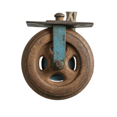 old rusty pulley wheel