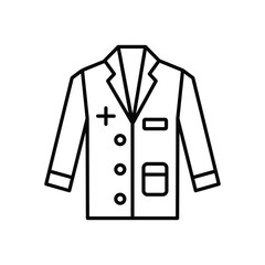 Doctor's Coat vector icon stock illustration