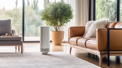 Modern Living Room with Air Purifier