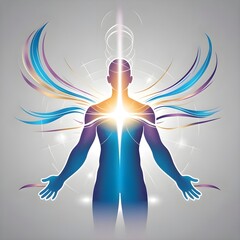 energy glowing person