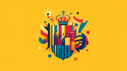 Valencian Community Day Spain Logo Design illustration
