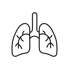 Lungs vector icon stock illustration