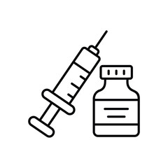 Injection Vial vector icon stock illustration