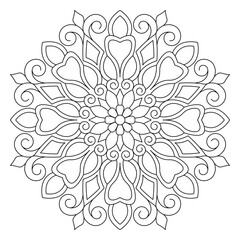Mandala pattern Coloring book wallpaper design art, vector file