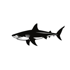 Naklejka premium shark vector, art, silhouette logo design on white background