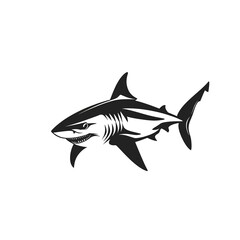 Obraz premium shark vector, art, silhouette logo design on white background