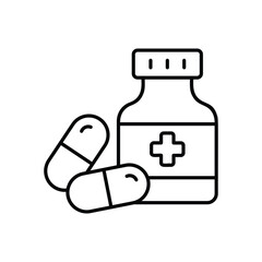 Medicine Bottle vector icon stock illustration