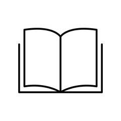Transparent open book icon