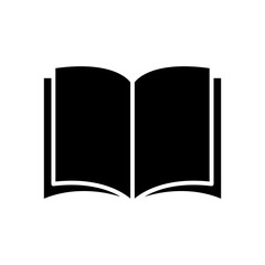 Black open book icon