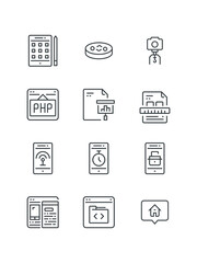 Fototapeta premium business and icon set, set of icons for web design, vector illustration
