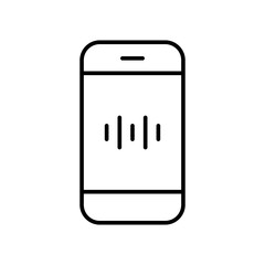 Mobile with voice message icon