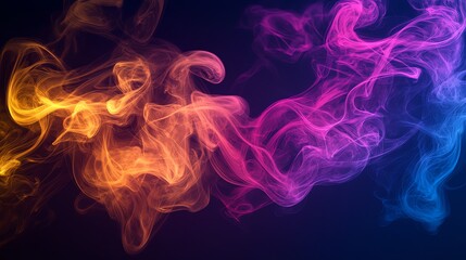 Abstract colorful smoke effect.