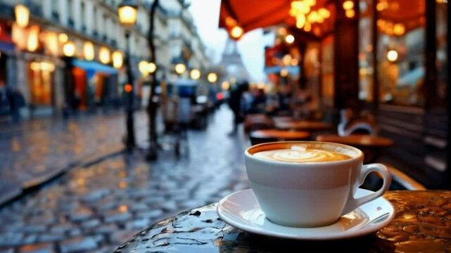 a cup of coffee on the streets of paris