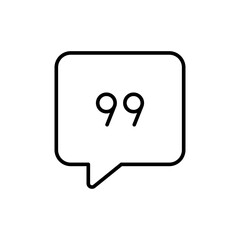 Message with coma symbol