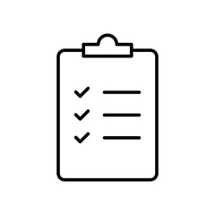 Clipboard with checklist icon