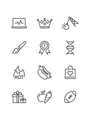 Set of icons for education, set of icons for web design, vector illustration