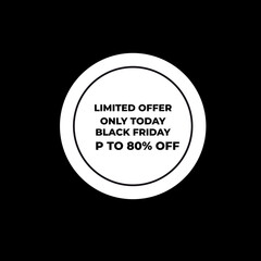 New Black Friday logo for advertising icon discount tag, level, vector logo template.Black Friday Gift Banner Vector
