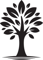 Obraz premium Tree Icon Logo Silhouette Vector