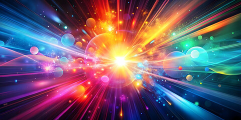 Obraz premium Vibrant Glowing Abstract Marketing Campaign Art: Dynamic Digital Design for Online Advertising and Promotional Activities