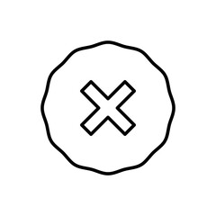 Cross mark in circle