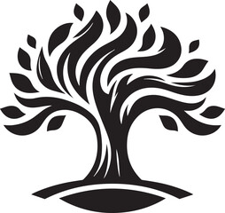 Obraz premium Tree Icon Logo Silhouette Vector