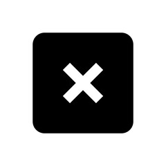 X sign in square