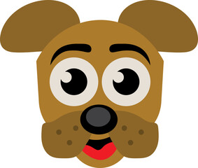 Cute Dog Head Cartoon, Puppy Dog Head Illustration