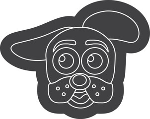 Cute Dog Head Cartoon, Puppy Dog Head Outline