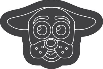 Cute Dog Head Cartoon, Puppy Dog Head Outline