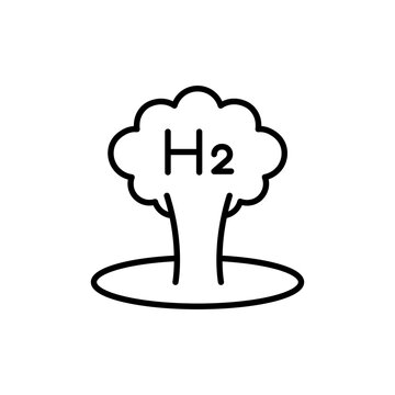 recommend clip art: Hydrogen bomb outline icons, minimalist vector illustration ,simple transparent graphic element .Isolated on white background
