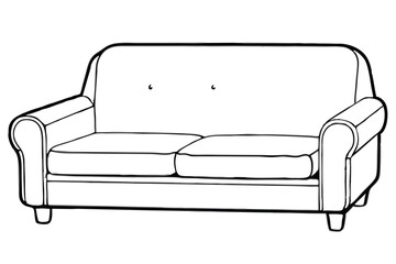 Sofa vector illustration on a white background