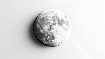 A spooky moon, Halloween night sky, detailed craters, soft glow, isolated on white background