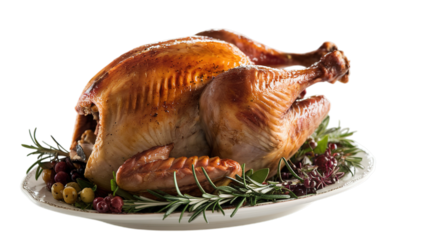 Thanksgiving Day on transparent background, Generative ai.