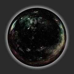 3d render of sphere with galaxy inside © Mat Karmon