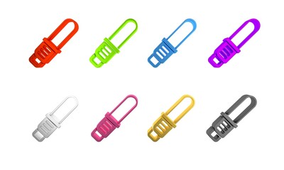 Colorful Chainsaw icon isolated on white background. Minimalism concept. 3D render illustration