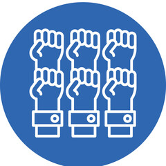 Union line circle icon