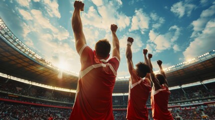 Victory Celebration in the Stadium.