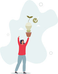 Environmental, Social, and Corporate Governance concept.flat design with people.