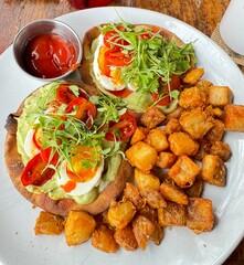 Avocado and egg toast